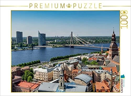 Calvendo Blick über die Altstadt zum Fluss Düna (lettisch Daugava)