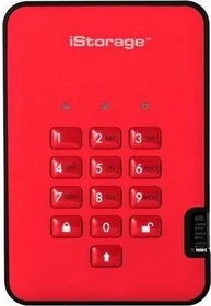 iStorage diskAshur 2 SSD, rot, 2.5", 8TB, USB-A 3.0