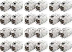 deleyCON Keystone Modul RJ-45 Modularkupplung, Cat7, 24er-Pack Kupplung/Keystone-Modul