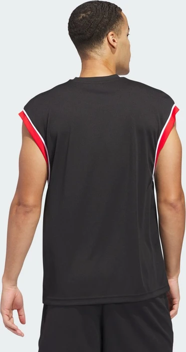 adidas Basketball All-World Sleeveless Funktionsshirt ärmellos schwarz/rot (Herren)