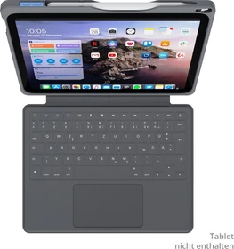 Deqster Smart Rugged Touch PLUS Keyboard für iPad 11 A16/iPad 10, grau, DE