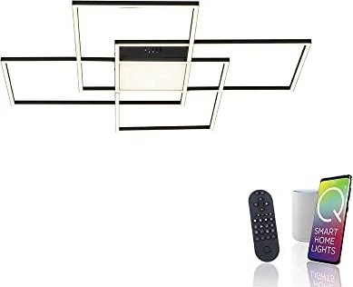 Paul Neuhaus Q-Asmin LED 50W 80x80cm Deckenleuchte schwarz