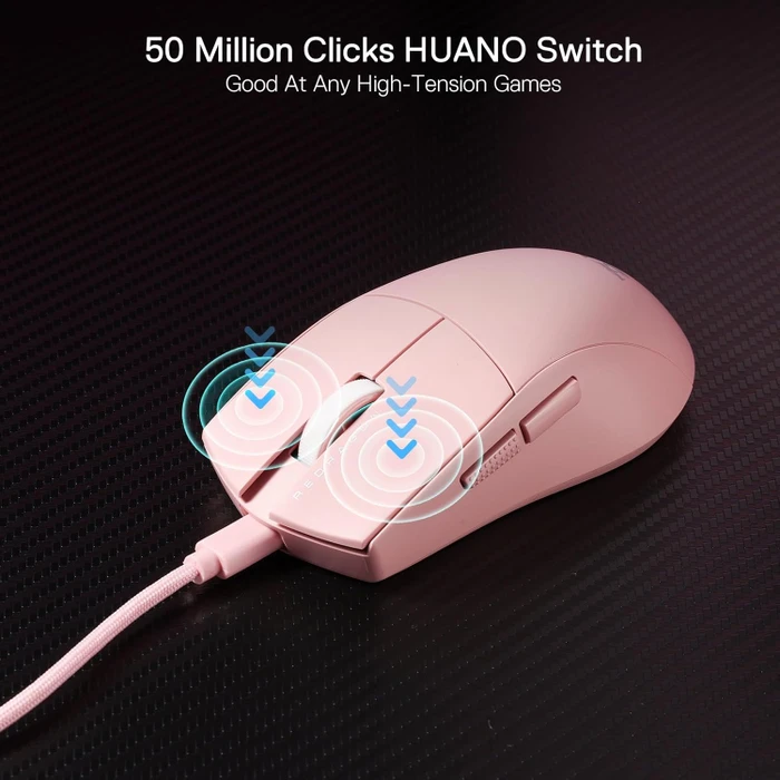 Redragon M996 K1NG 8K Ultra-Lightweight Wired Gaming Mouse pink, USB