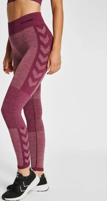 hummel CLEA Seamless Tight Hose lang grape wine (Damen)