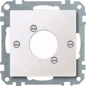 Merten System M Zentralplatte für Audio-Steckverbinder XLR, polarweiß edelmatt