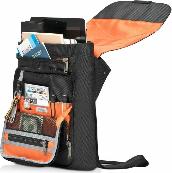 Everki Venue XL Premium RFID Mini Messenger Umhängetasche 13"/Surface Pro/iPad Pro 12/MacBook 12" schwarz