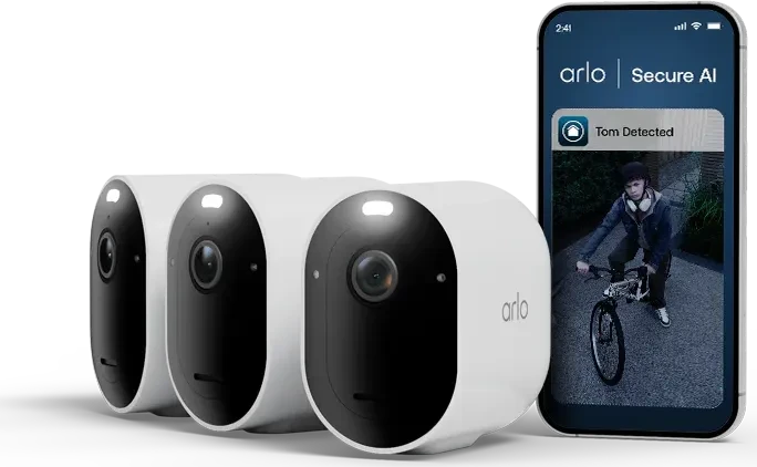 Arlo Pro 6 2K+ weiß, 3er-Pack