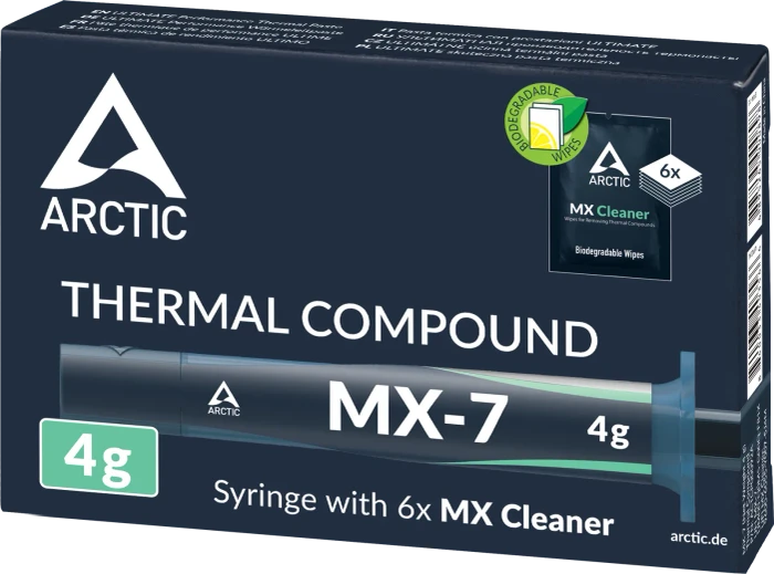 ARCTIC MX-7, 4g, inkl. 6x MX Cleaner Reinigungstuch