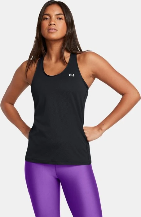 Under Armour HeatGear Armour Racer Funktionsshirt ärmellos schwarz/weiß (Damen)
