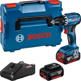 Bosch Professional GSR 18V-45 Akku-Bohrschrauber inkl. L-Boxx + 2 Akkus 3.0Ah
