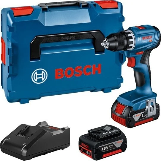 Bosch Professional GSR 18V-45 Akku-Bohrschrauber inkl. L-Boxx + 2 Akkus 3.0Ah