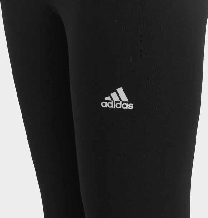 adidas Essentials Linear Logo Cotton Hose lang schwarz/weiß (Junior)
