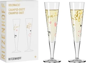 Ritzenhoff Goldnacht F23 Champagnerglas, 2 Stück