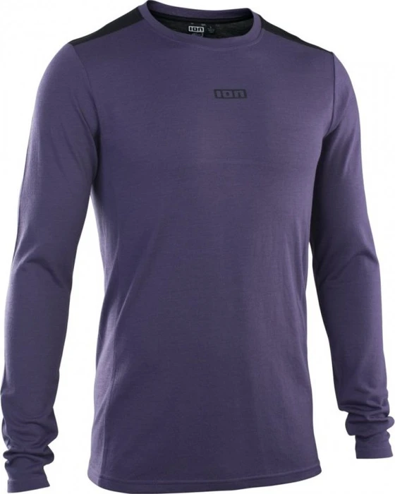 ION MTB Base Merino Trikot langarm dark purple (Herren)