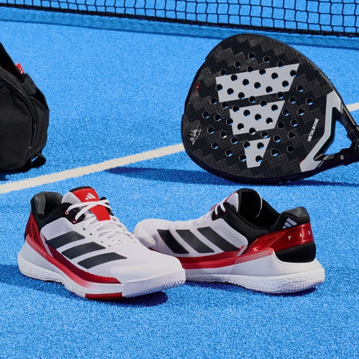 adidas Crazyquick Boost Padel cloud white/core black/lucid red (Herren)
