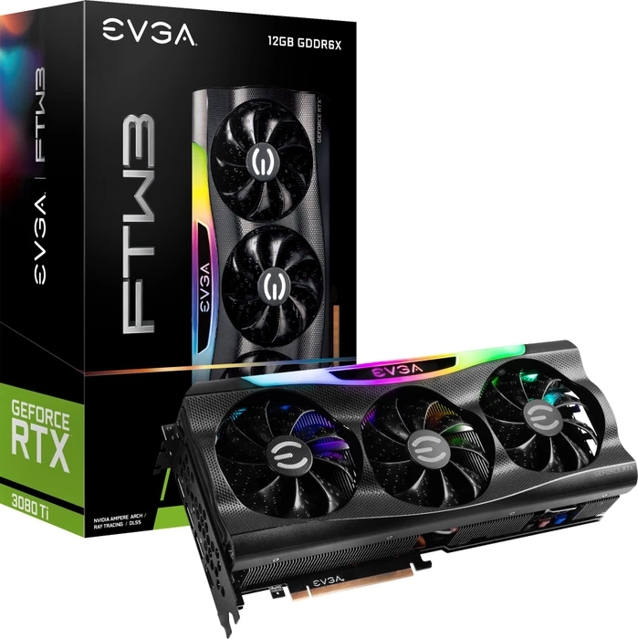 EVGA GeForce RTX 3080 Ti FTW3 Gaming, 12GB GDDR6X, HDMI, 3x DP
