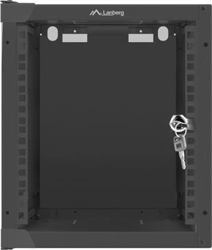 Lanberg WF10 Series 10" Rack Wandschrank 6HE, hängend, Flatpack, Glastür, IP20, RAL 9004, 310mm tief