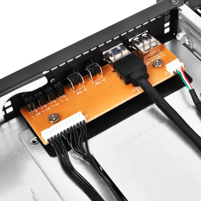 SilverStone RM21-308, Rackmount Storage, schwarz/grau, 2HE, ATX