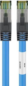 goobay Patchkabel, Cat8.1, S/FTP, RJ-45/RJ-45, 0.25m, blau