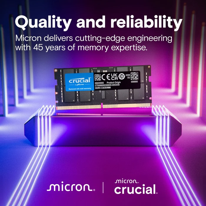 Crucial CSODIMM 32GB, DDR5-6400, CL52-52-52-103