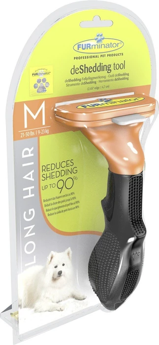 FURminator deShedding Tool für mittelgroße Hunde mit langem Fell, Version 1
