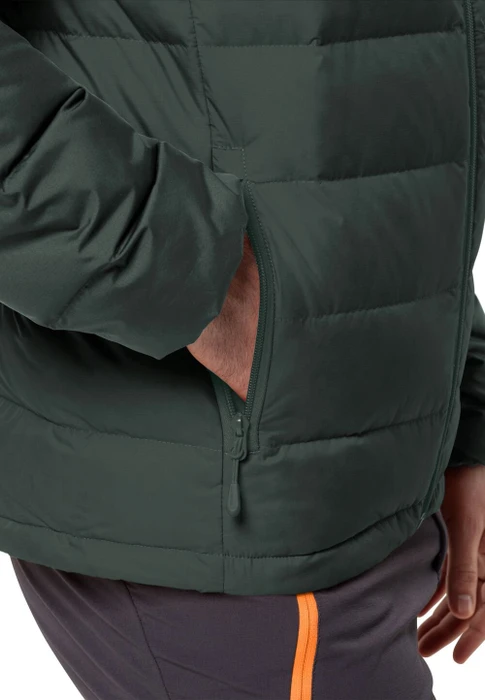 Jack Wolfskin Ather Down Hoody Funktionsjacke black olive/firefly (Herren)