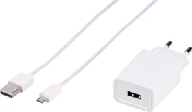 Vivanco Adaptive Charge Schnellladeset inkl. USB USB-C Kabel 1m für Samsung 15W weiß