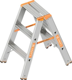 Layher Topic 1043 Alu 2-tlg. Stehleiter, 2x 3 Stufen