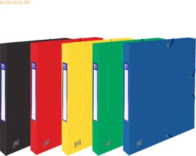Oxford Top File+ Sammelbox, 25mm, A4, farbig sortiert, 12er-Set