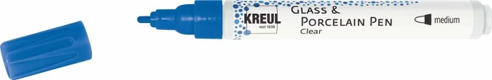 Kreul Glass & Porcelain Pen Clear medium blau