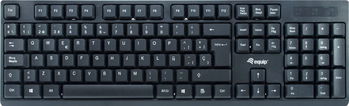 Equip Kabelloses Tastatur- und Mausset schwarz, USB, ES
