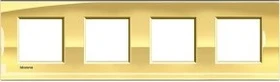 Bticino Livinglight Abdeckrahmen 4-fach, eisgold