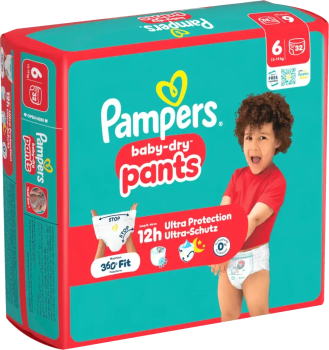 Pampers Baby-Dry pants Gr.6 Einwegwindel, 13-19kg, 32 Stück