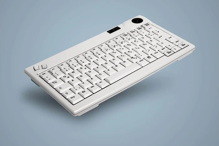 Contour Design Active Key kompakte Tastatur mit Trackball, weiß, USB, US