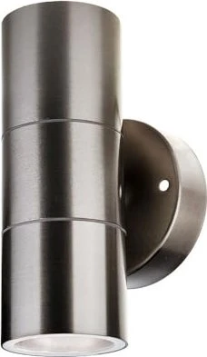 V-Tac VT-7622 GU10 Wandleuchte rund 2-flammig edelstahl