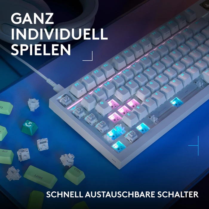 Logitech G316 X 98, weiß, Tactile Switch, USB, ES