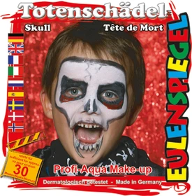 Eulenspiegel Totenschädel Schmink-Palette
