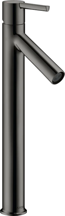 Hansgrohe Axor Starck Einhebel-Waschtischmischer 250 mit Hebelgriff für Aufsatzwaschtische mit Ablaufgarnitur polished black chrome