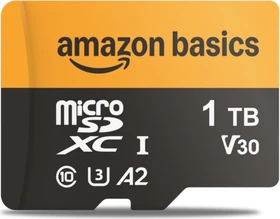 AmazonBasics High Speed R200/W150 1TB Kit, UHS-I U3, A2, Class 10