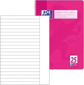 Oxford Touch Schulheft, A4, liniert, pink, 16 Blatt