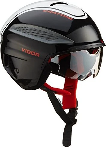 Cratoni Vigor Helm black/white/red glossy