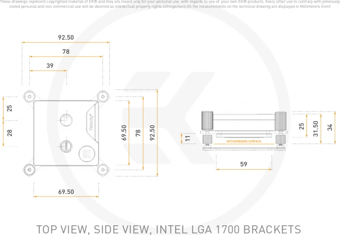 EK Water Blocks Quantum Line EK-Quantum Velocity³ 1700/1851/AM5, White