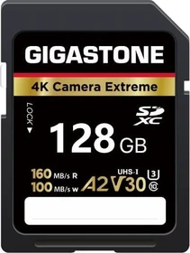 Gigastone 4k Camera Extreme R160/W100 128GB, UHS-I U3, A2, Class 10