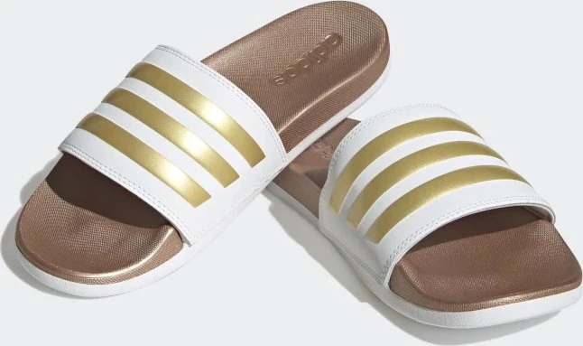 adidas Comfort Adilette cloud white/matte gold (Damen)
