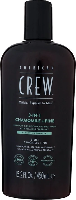 American Crew 3in1 Chamomile + Pine Shampoo + Conditioner + Body Wash, 450ml