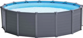 Intex Graphite Panel Frame Pool rund 478x124cm