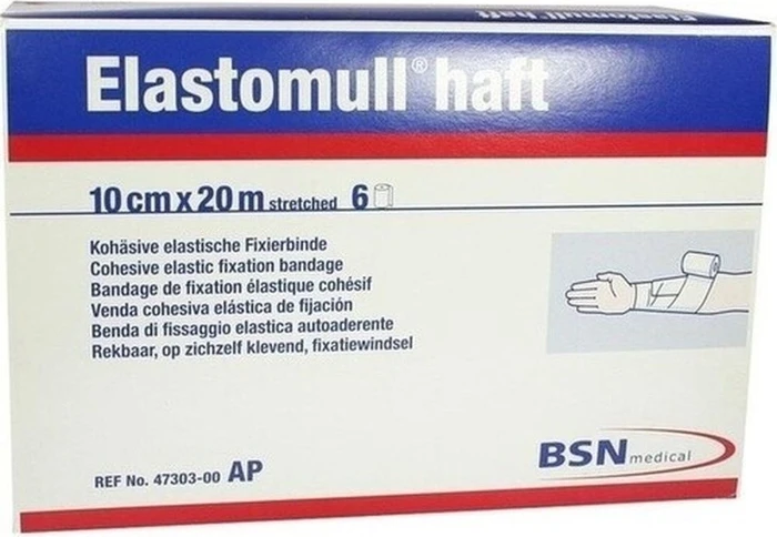 BSN medical Leukoplast Elastomull haft, 10cm x 20m, 6 Stück
