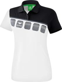 Erima 5-C Funktionsshirt kurzarm weiß/schwarz/dunkelgrau (Damen)