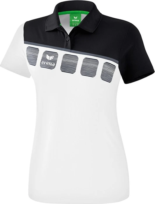 Erima 5-C Funktionsshirt kurzarm weiß/schwarz/dunkelgrau (Damen)
