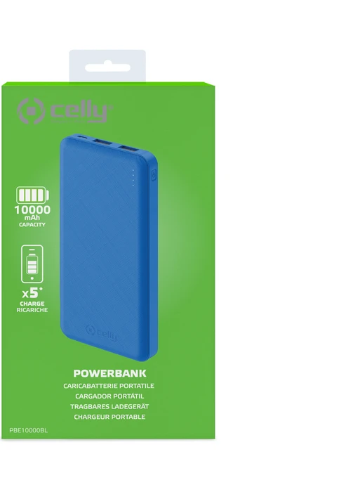 Celly Powerbank Energy 10000 Shock blau